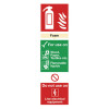 Safety Sign Fire Extinguisher Foam 300mm x 100mm Self-Adhesive F202/S