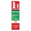 Safety Sign Carbon Dioxide Fire Extinguisher 280x90mm Self-Adhesive F203/S