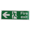 Safety Sign Fire Exit Running Man Arrow Down 150x450mm Self-Adhesive E100A/S
