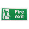 Safety Sign Fire Exit Running Man Right 150x300mm Self-Adhesive E98A/S