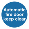Safety Sign Fire Door Keep Locked 100x100mm Self-Adhesive (Pack of 5) KM72A/S