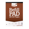 5 Star Office Refill Pad Headbound Feint Ruled 4-Hole Punched 80 Sheets A4 [Pack 10]