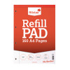 5 Star Office Refill Pad Headbound Feint Ruled 4-Hole Punched 80 Sheets A4 [Pack 10]