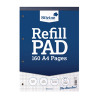 5 Star Office Refill Pad Headbound Feint Ruled 4-Hole Punched 80 Sheets A4 [Pack 10]
