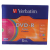 Verbatim 4.7GB Printable Jewel Case DVD-R (Pack of 5) 43521