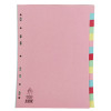 A4 Manilla Divider 15-Part Pink With Multi-Colour Tabs WX01516