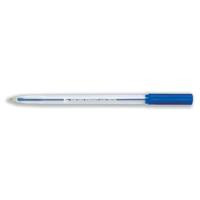 5 Star Office Ball Pen Clear Barrel Medium 1.0mm Tip 0.7mm Line Blue (Pack of 50)