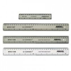 Charles Leonard (48 Ea) 12in Plastic Ruler Clear