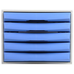165834 Exacompta Drawer Set Plastic 5 Closed Drawers A4 Plus