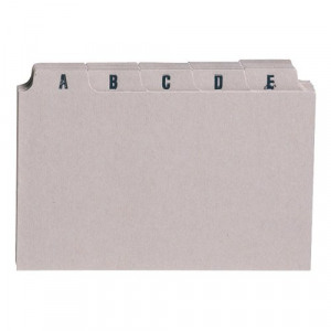 295772 5 Star Office Guide Card Set A-Z, Stationery Express Ltd