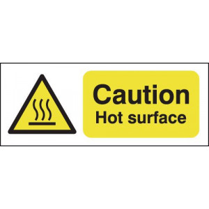 Safety Sign Caution Hot Surface A5 Self-Adhesive HA04151S