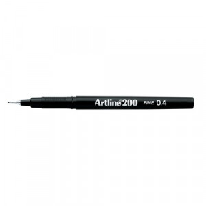 AR83025 Artline 200 Fineliner Pen Fine Black, The Office Box