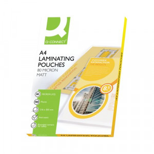 KF24057 Q-Connect Matt A4 Laminating Pouch 160, The Office Box