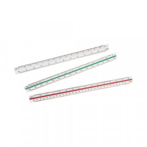 LX10172 Linex Triangular Scale Rule 1:1, The Office Box