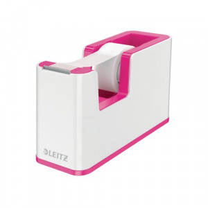 LZ11371 Leitz WOW Tape Dispenser White Pink, The Office Box
