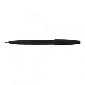 PES520BK Pentel Sign Pen Fibre Tip Black (Pack, The Office Box