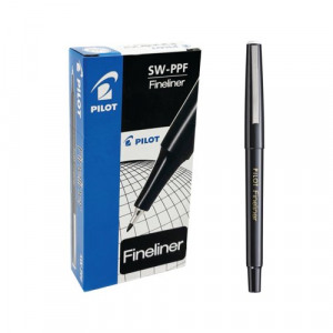 PISWPPFBK Pilot Fineliner Black Pens (Pack of, The Office Box