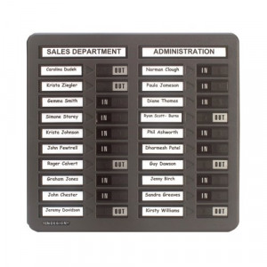PS15001 Indesign 20 Names In Out Board Grey, The Office Box