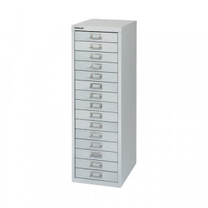 By58420 Bisley 15 Drawer Cabinet Silver By58420