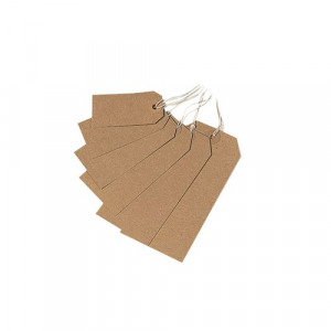 Strung Tag 70x35mm Buff (Pack of 1000) KF01596, Greenstationery