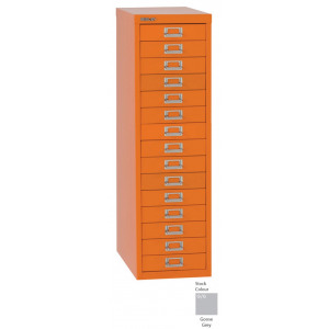 By31067 Bisley 15 Drawer A4 Cabinet Grey H3915nl 073