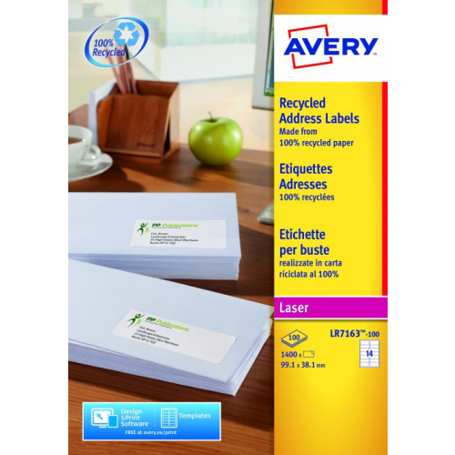 AV81507 Avery Laser Labels Recycled, Tops Office Supplies Ltd