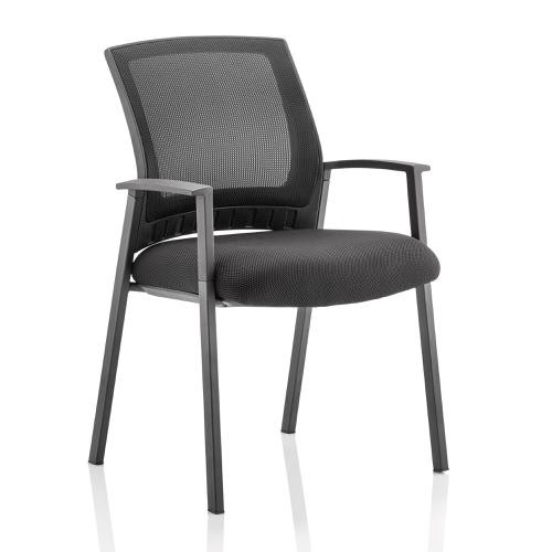60204DY Metro Visitor Chair Black Fabric, Lyndon Copiers Ltd