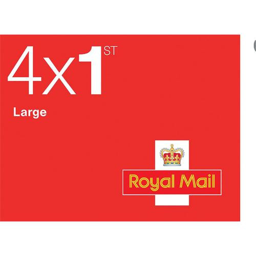 163950 Royal Mail First Class Large Letter Stamps 25 X Book 6031
