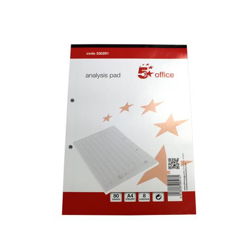 330291 5 Star Office Analysis Pad 8 Cash, Lyndon Copiers Ltd