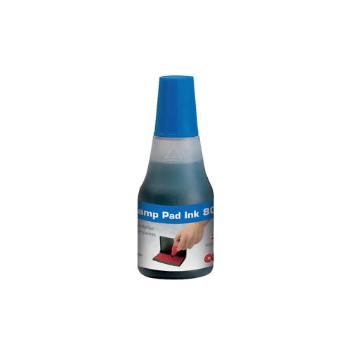 EM37640 COLOP 801 Stamp Pad Ink 25ml Blue 801BE, The Office Box