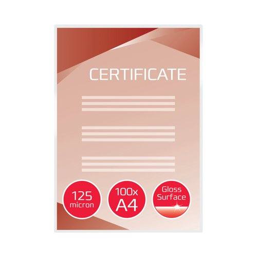 GB22080 GBC Document Laminating Pouch Gloss A4, The Office Box