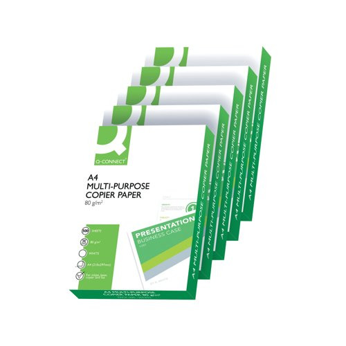 KF01087 Q-Connect White A4 80gsm Copier Paper, The Office Box