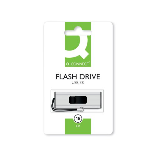 KF16369 Q-Connect USB 3.0 Slider 16GB Flash, The Office Box