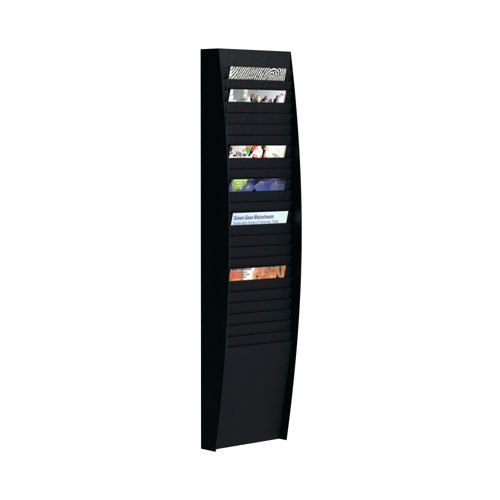 Fast Paper A4 Document Control Panel - 20 Compartment Wall Mount Black - View #10