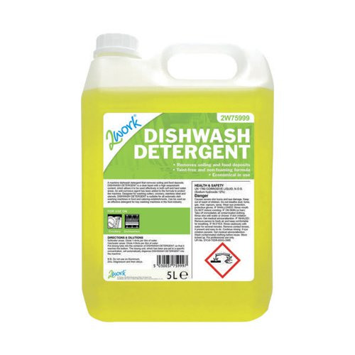 2W75999 2Work Dishwasher Detergent AntiCorrosive 5 Litre 314