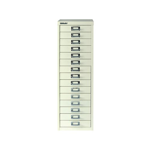 By15308 Bisley 15 Drawer A4 Cabinet Chalk White By15308