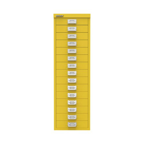 By78745 Bisley 15 Drawer Cabinet Canary Yellow By78745