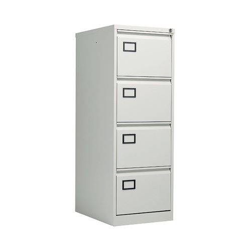 Kf20044 Jemini Light Grey 4 Drawer Filing Cabinet