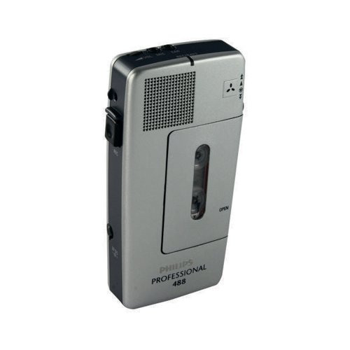 Philips Pocket Professional 488 Voice Recorder Recording Device Mini Cassette