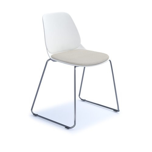 STR501C-WH-SP Strut chair with seat pad and, Lyndon Copiers Ltd