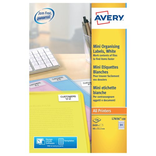 AV00039 Avery Laser Mini Labels, Curtis & Bell Stationery