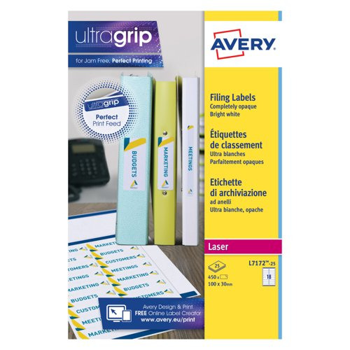 AVL7172 Avery Laser Labels Ring, Curtis & Bell Stationery