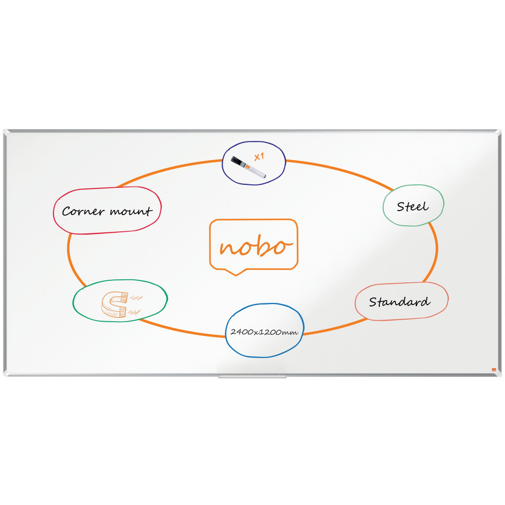 NOBO PREMPLS STEEL WBOARD 2400X1200MM NOBO PREMPLS STEEL WBOARD 2400X1200MM