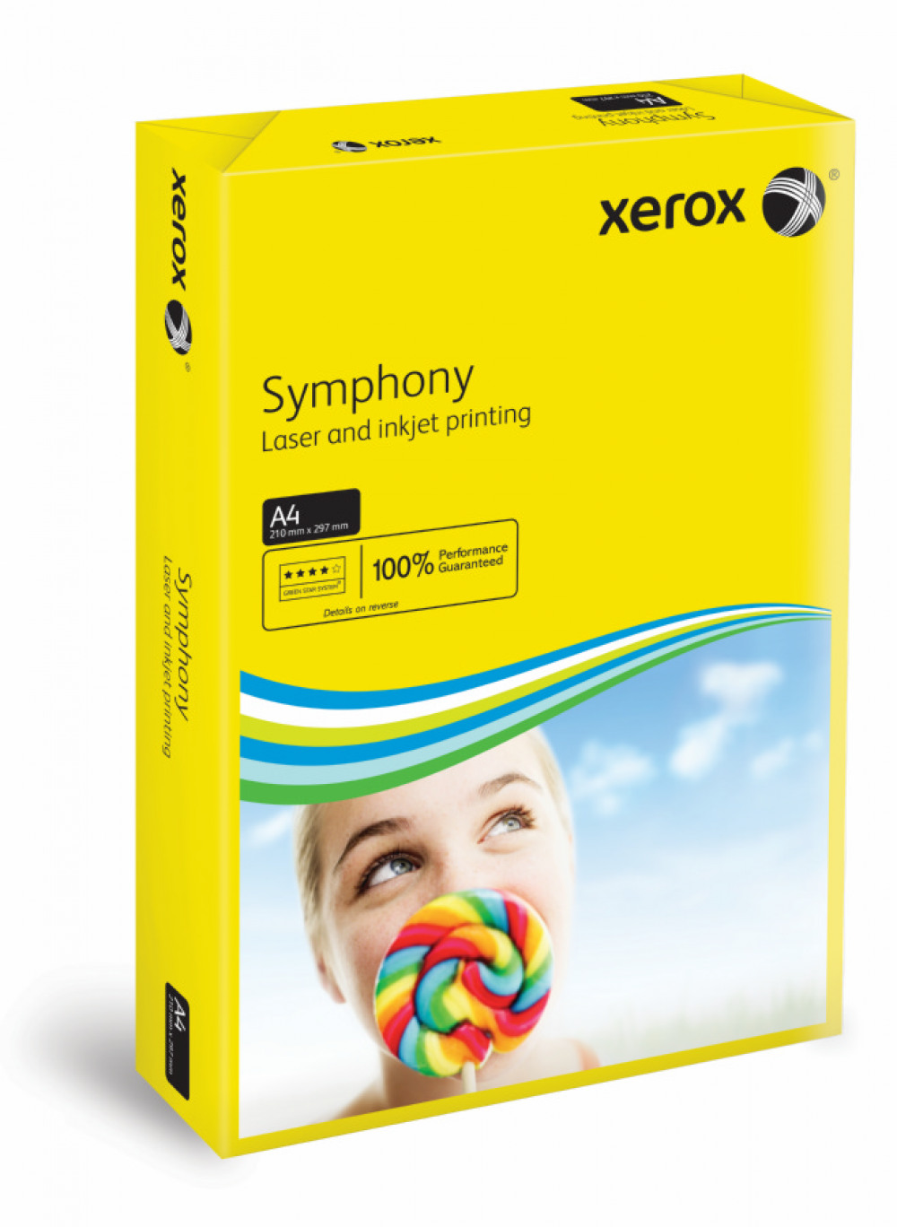 Office Supplies XEROX SYMPHONY A4 80GSM YLW PK500