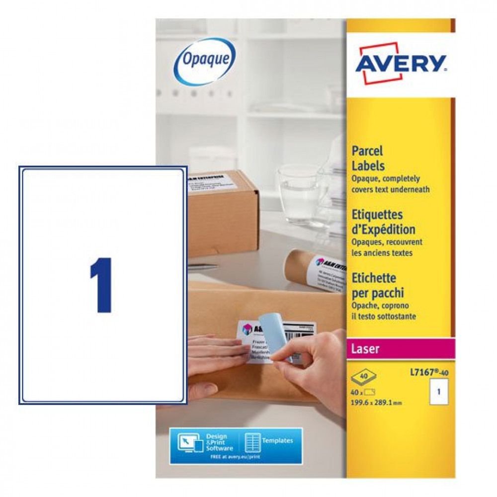 AVERY LASER SHIP LBL 200X289MM PK40