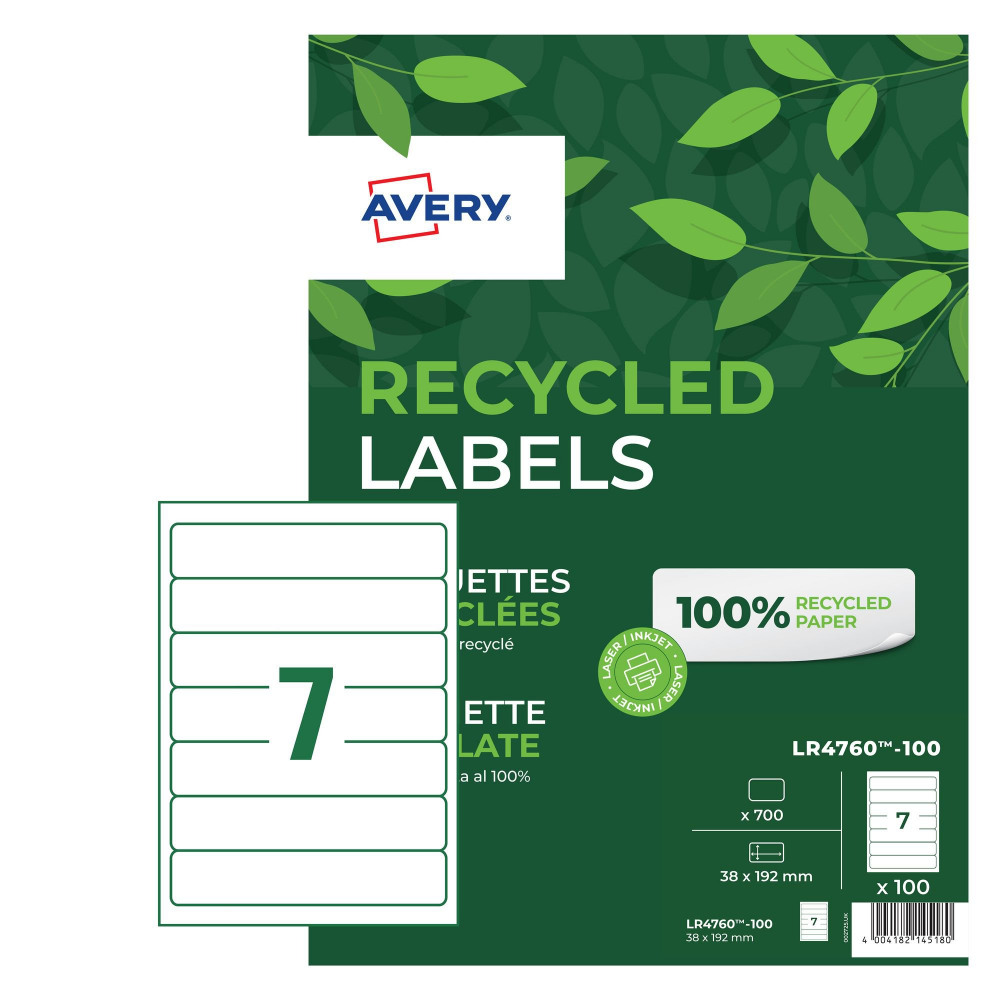 RECYCLED FILING LABELS 700 LABELS