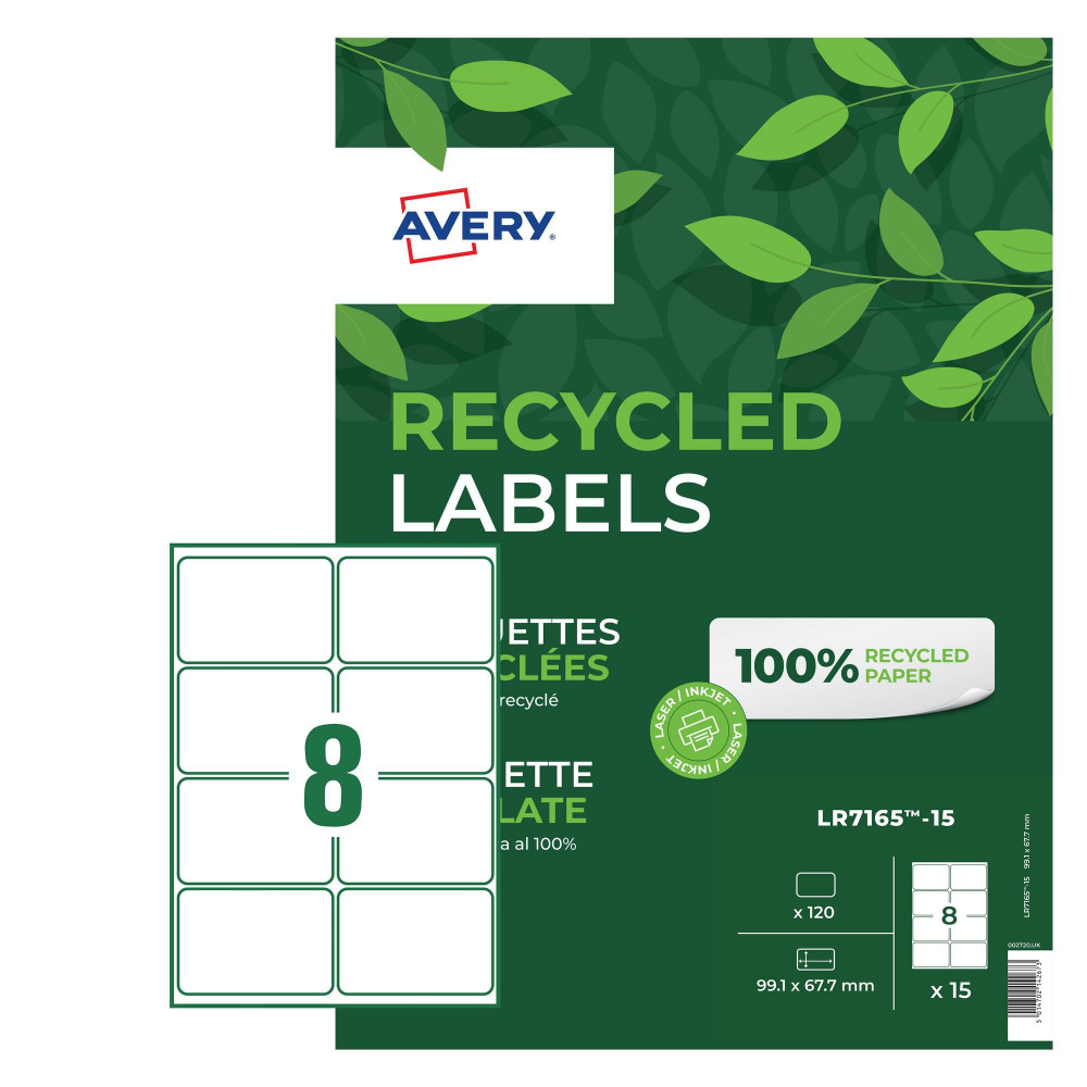 RECYCLED ADDRESS LABELS 120 LABELS