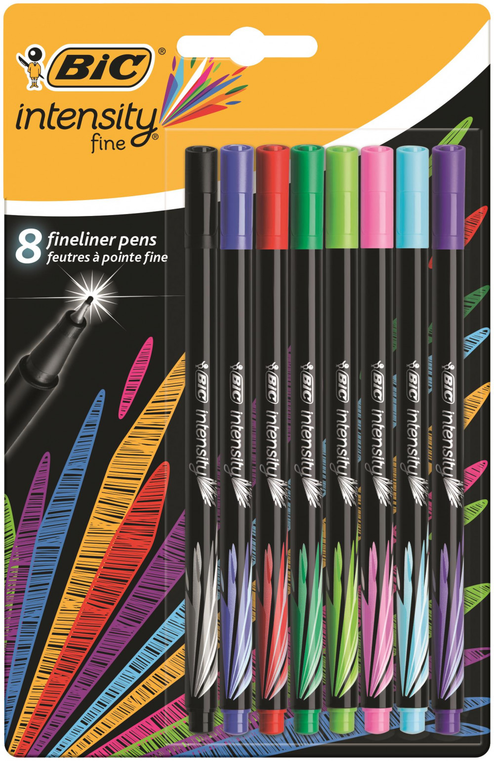 BIC INTENSITY FINE ASSORTED PK8