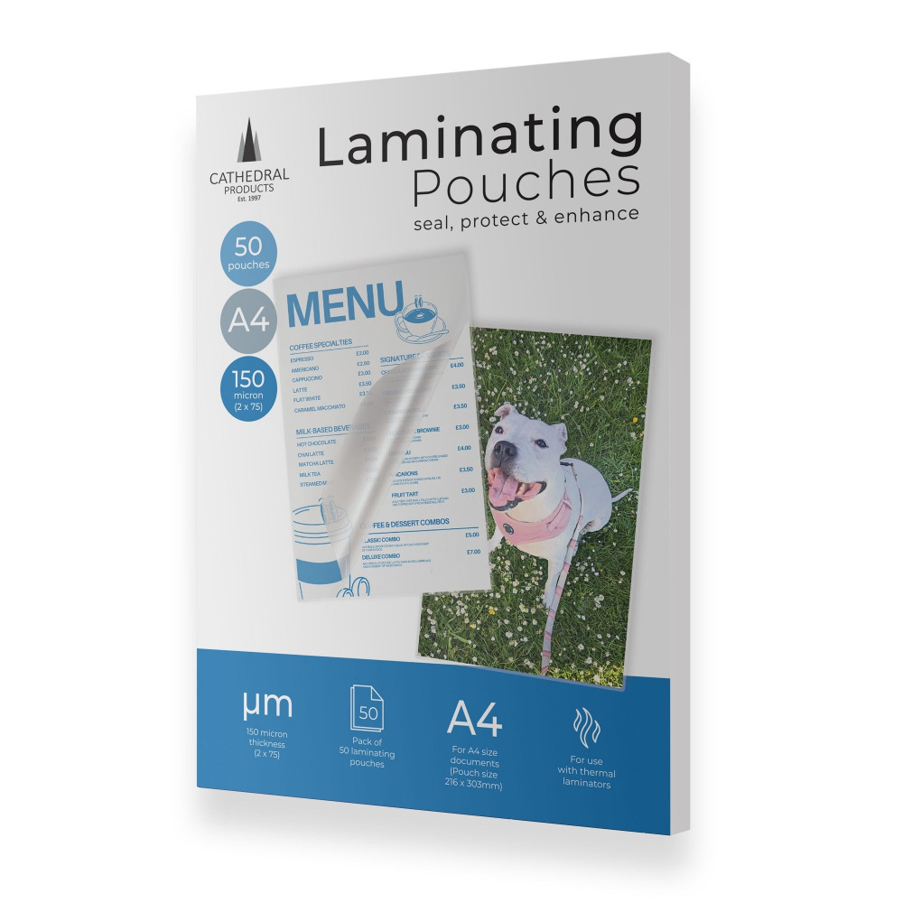 LAMINATING POUCH A4 150MIC PK50
