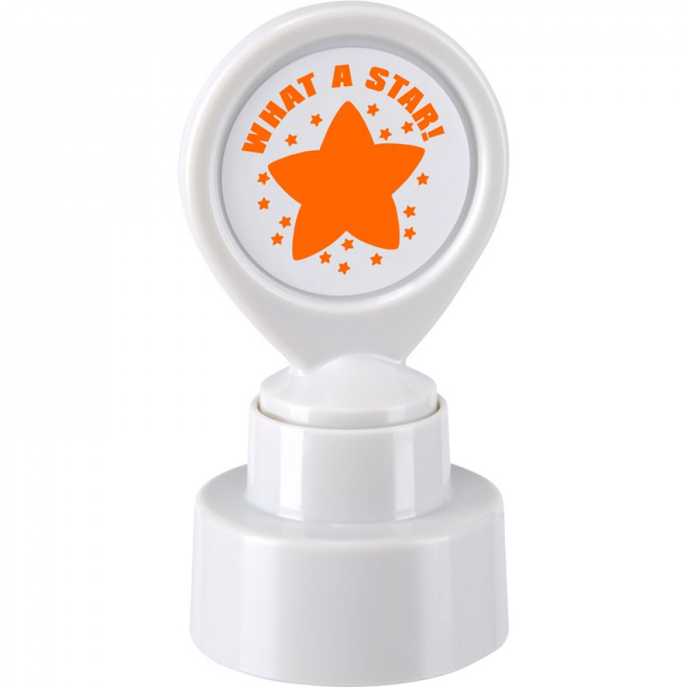 COLOP WHAT A STAR STAMP ORANGE INK